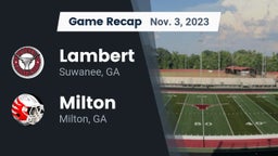 Recap: Lambert  vs. Milton  2023