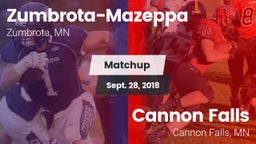 Matchup: Zumbrota-Mazeppa vs. Cannon Falls  2018