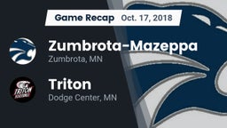 Recap: Zumbrota-Mazeppa  vs. Triton  2018