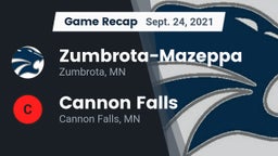 Recap: Zumbrota-Mazeppa  vs. Cannon Falls  2021