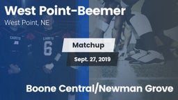 Matchup: West Point vs. Boone Central/Newman Grove 2019