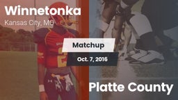 Matchup: Winnetonka vs. Platte County 2016