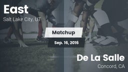 Matchup: East  vs. De La Salle  2016