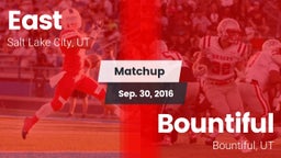 Matchup: East  vs. Bountiful  2016