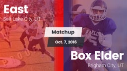 Matchup: East  vs. Box Elder  2016