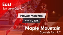 Matchup: East  vs. Maple Mountain  2016