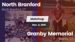Matchup: North Branford High vs. Granby Memorial  2016