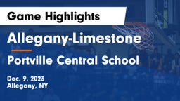 Allegany-Limestone  vs Portville Central School Game Highlights - Dec. 9, 2023