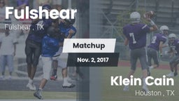 Matchup: Fulshear  vs. Klein Cain  2017