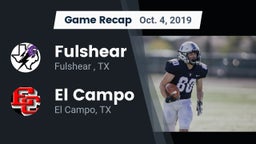 Recap: Fulshear  vs. El Campo  2019