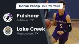 Recap: Fulshear  vs. Lake Creek  2020