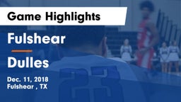 Fulshear  vs Dulles  Game Highlights - Dec. 11, 2018