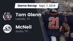 Recap: Tom Glenn  vs. McNeil  2018