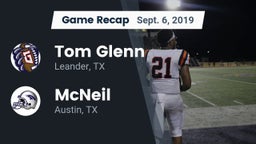 Recap: Tom Glenn  vs. McNeil  2019