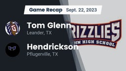 Recap: Tom Glenn  vs. Hendrickson  2023