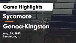 Sycamore  vs Genoa-Kingston  Game Highlights - Aug. 28, 2023