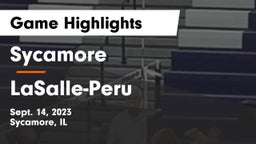 Sycamore  vs LaSalle-Peru  Game Highlights - Sept. 14, 2023
