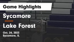 Sycamore  vs Lake Forest  Game Highlights - Oct. 24, 2023