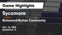 Sycamore  vs Richmond-Burton Community  Game Highlights - Oct. 14, 2023
