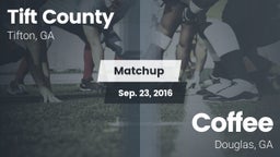 Matchup: Tift County High vs. Coffee  2016