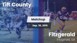 Matchup: Tift County High vs. Fitzgerald  2016
