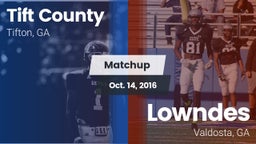 Matchup: Tift County High vs. Lowndes  2016