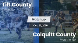 Matchup: Tift County High vs. Colquitt County  2016