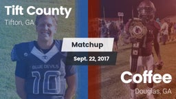 Matchup: Tift County High vs. Coffee  2017