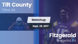 Matchup: Tift County High vs. Fitzgerald  2017