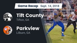 Recap: Tift County  vs. Parkview  2018