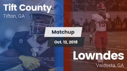 Matchup: Tift County High vs. Lowndes  2018