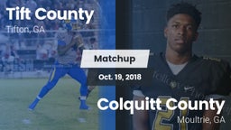 Matchup: Tift County High vs. Colquitt County  2018