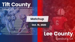Matchup: Tift County High vs. Lee County  2020