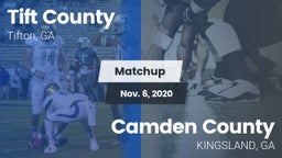 Matchup: Tift County High vs. Camden County 2020