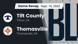 Recap: Tift County  vs. Thomasville  2022