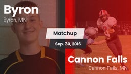 Matchup: Byron  vs. Cannon Falls  2016