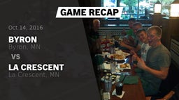 Recap: Byron  vs. La Crescent  2016