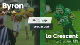 Matchup: Byron  vs. La Crescent  2018