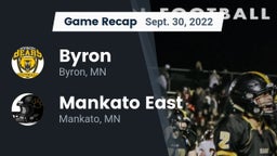 Recap: Byron  vs. Mankato East  2022