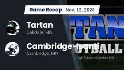 Recap: Tartan  vs. Cambridge-Isanti  2020