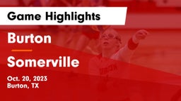 Burton  vs Somerville  Game Highlights - Oct. 20, 2023