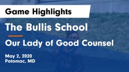The Bullis School vs Our Lady of Good Counsel  Game Highlights - May 2, 2020