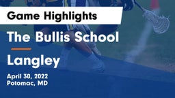 The Bullis School vs Langley  Game Highlights - April 30, 2022