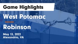 West Potomac  vs Robinson  Game Highlights - May 13, 2022