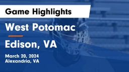 West Potomac  vs Edison, VA Game Highlights - March 20, 2024