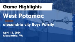 West Potomac  vs alexandria city Boys Varsity Game Highlights - April 15, 2024