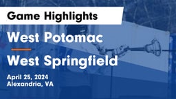 West Potomac  vs West Springfield  Game Highlights - April 25, 2024