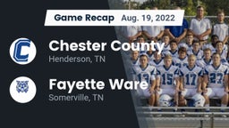 Recap: Chester County  vs. Fayette Ware  2022