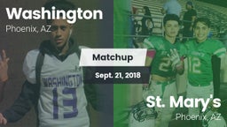 Matchup: Washington High Scho vs. St. Mary's  2018