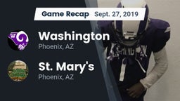Recap: Washington  vs. St. Mary's  2019